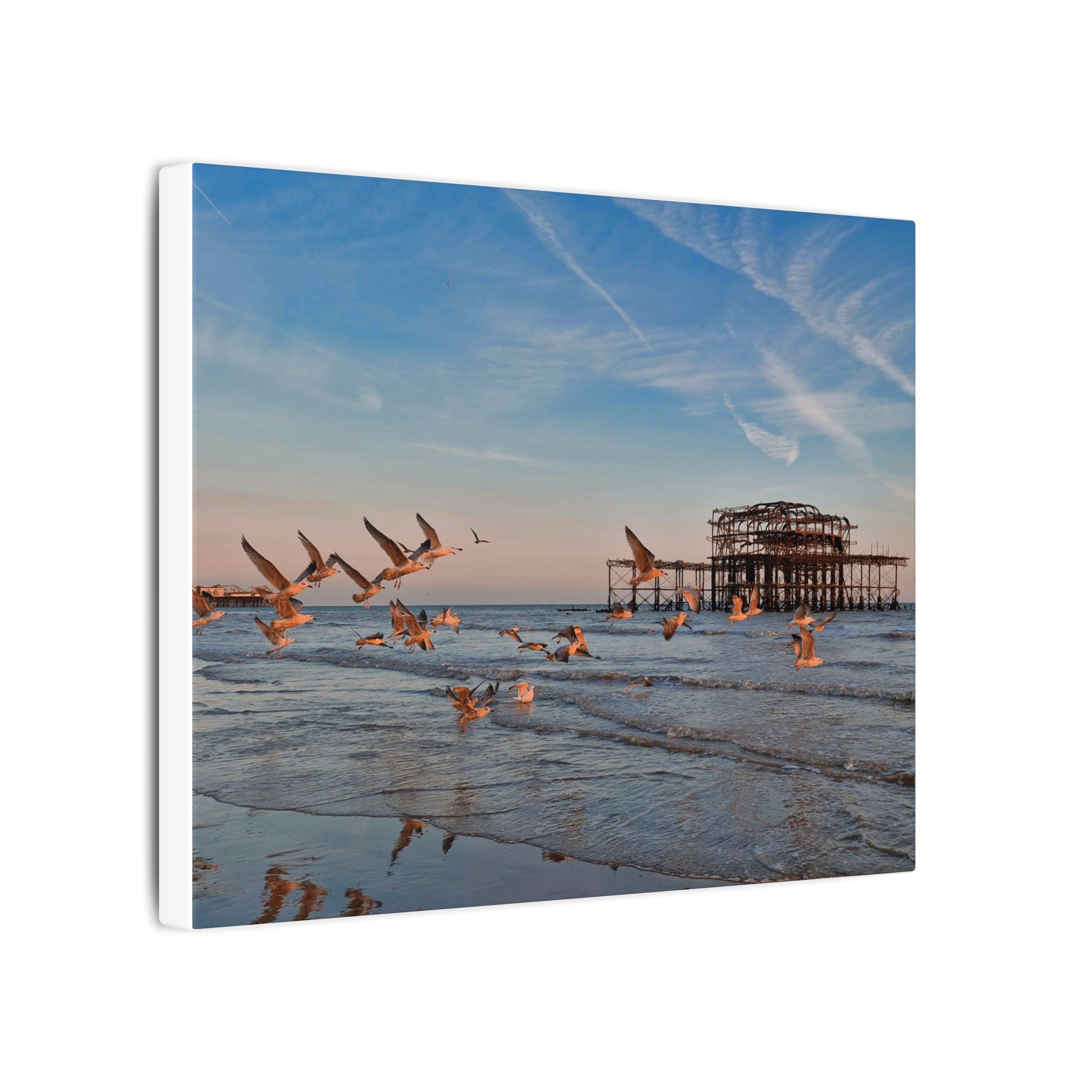 West Pier Sunset Canvas – Matte Stretched Wall Art