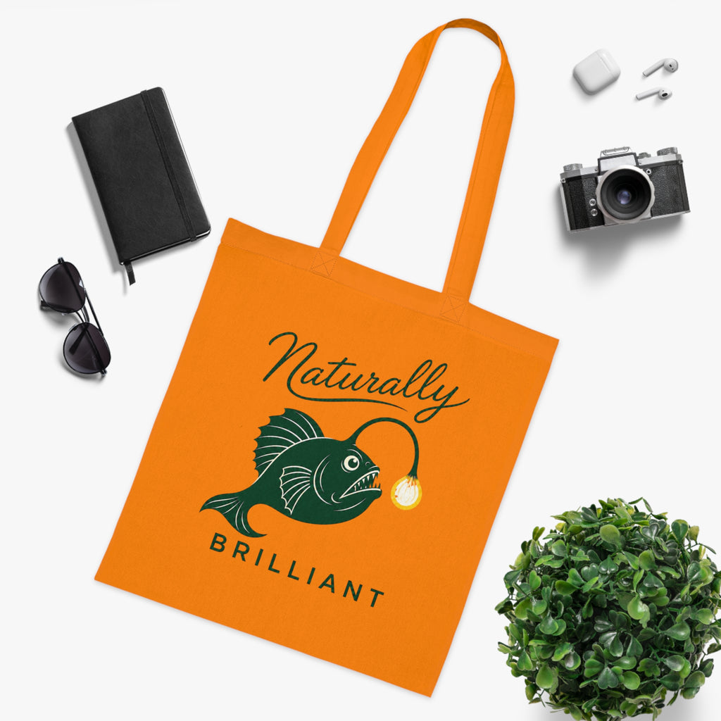 Anglerfish 'Naturally Brilliant'  Cotton Tote Bag