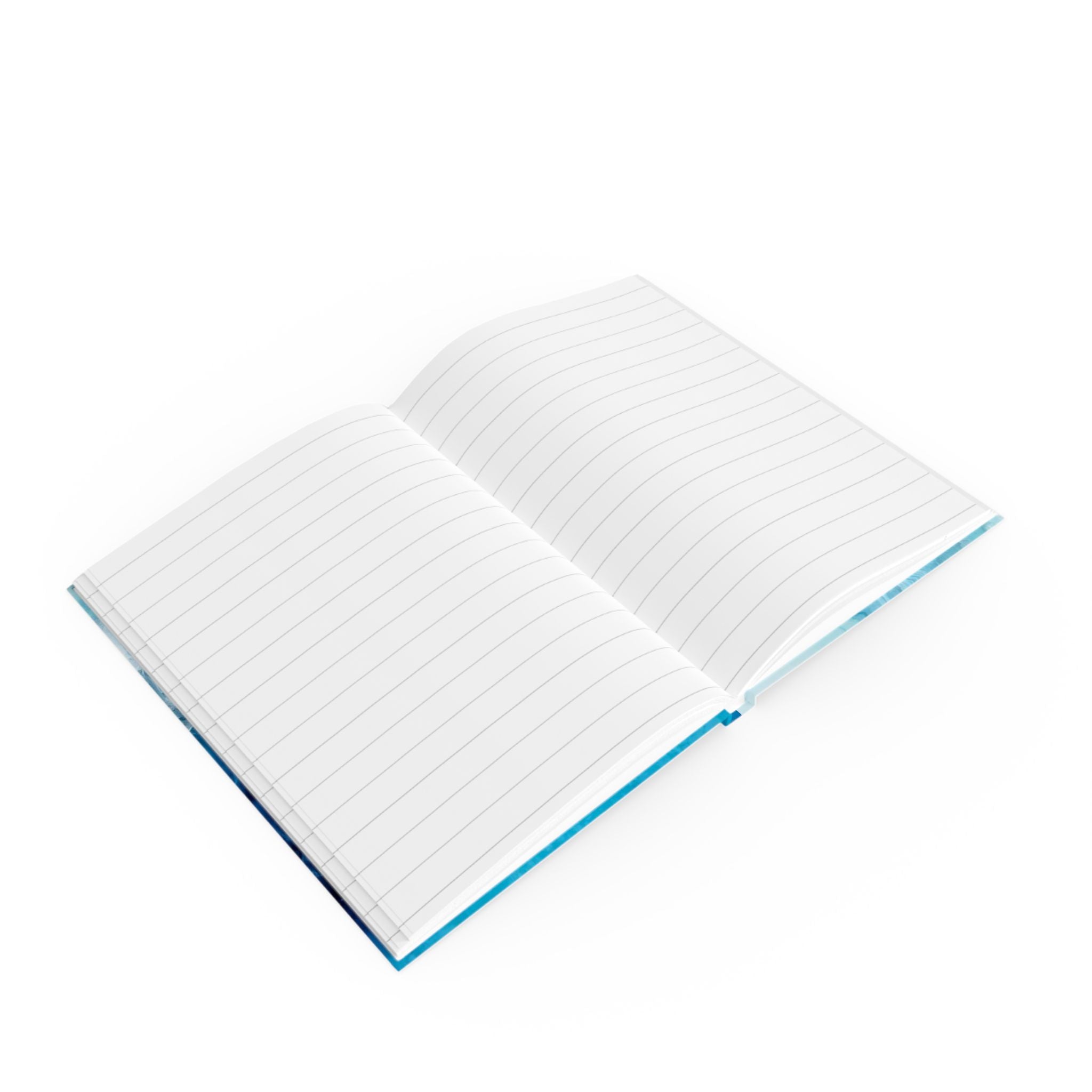 Ocean Wave Notebook with Starfish & Fish Design - Hardcover Journal