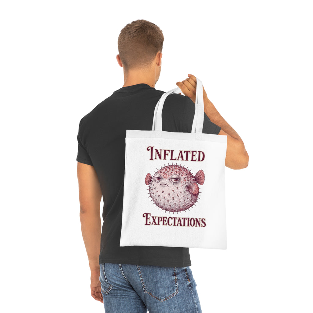"Inflated Expectations" Pufferfish Tote Bag