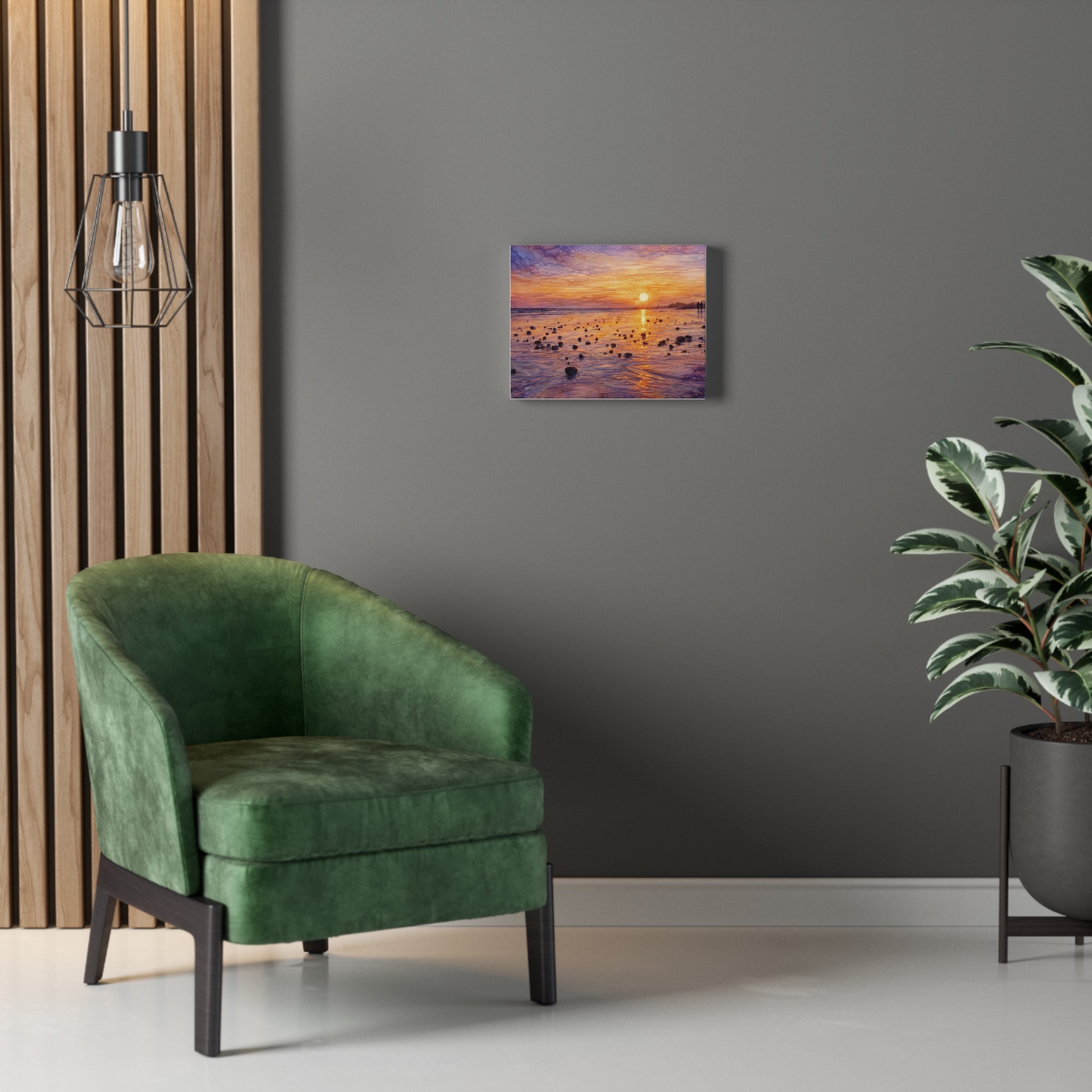 Coastal Sunset Landscape - Stretched Canvas Wall Art