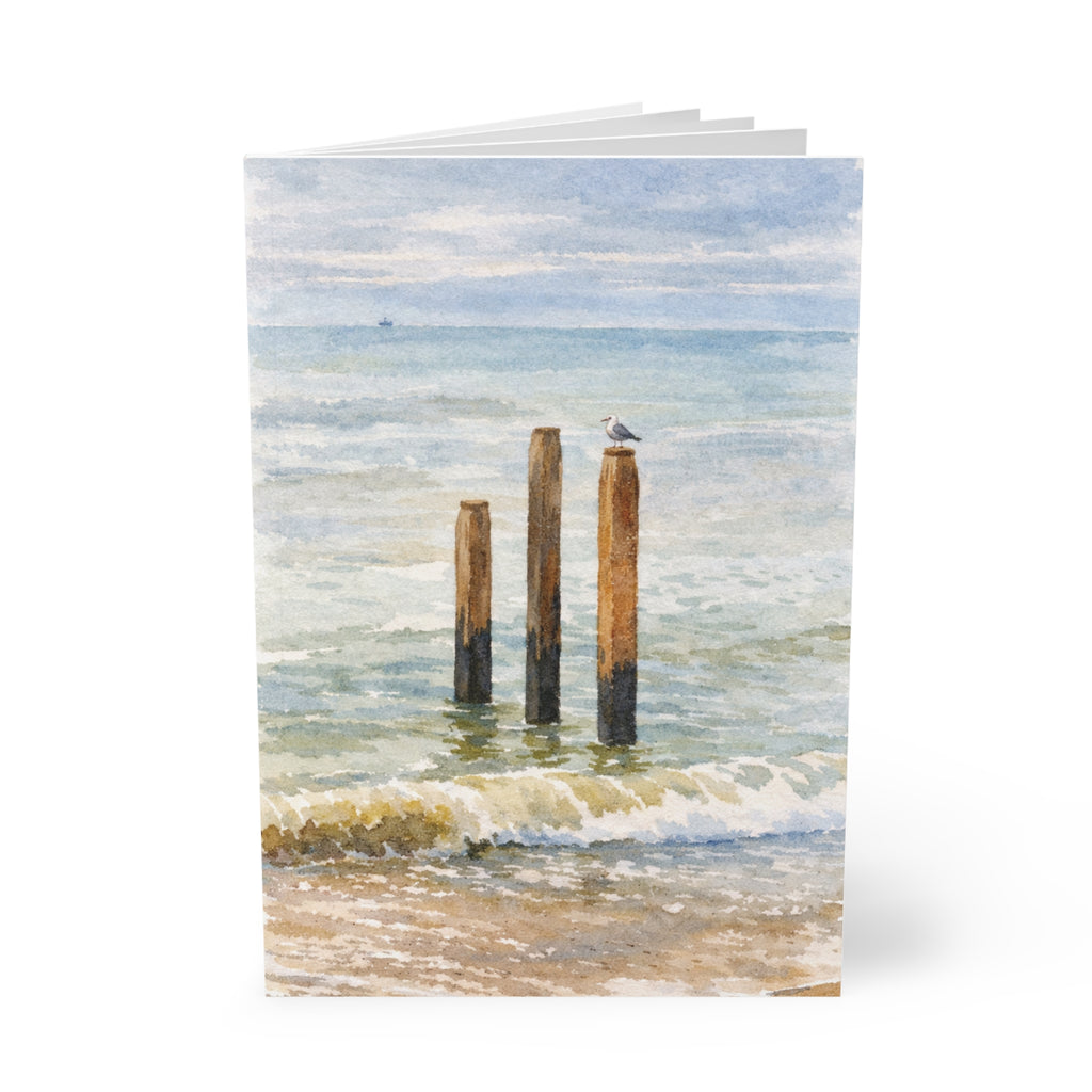 Coastal Journal with Seagull Illustration - Yellow