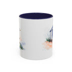 Beach Hut and Seagull Ceramic Mug