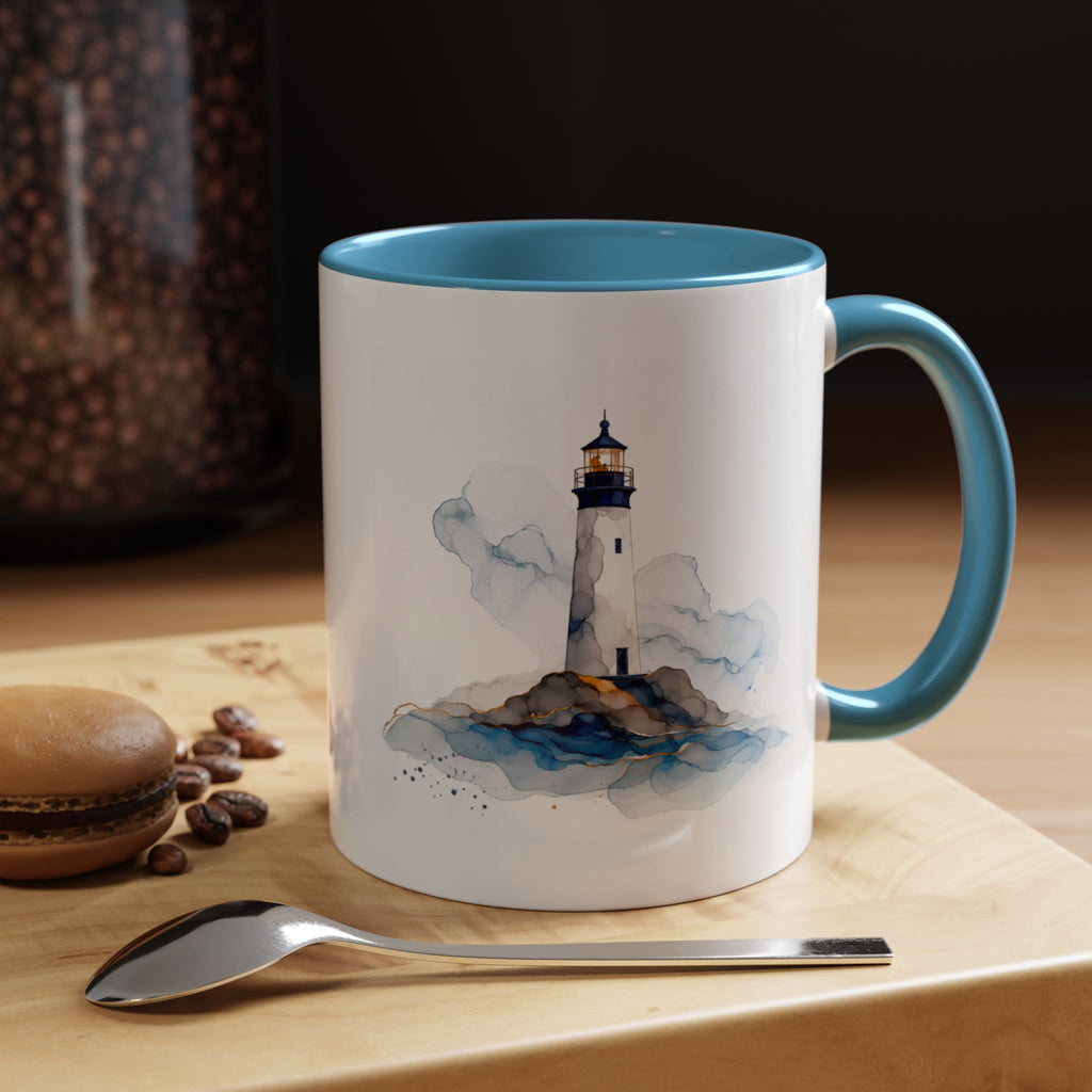 Lighthouse and Sailboat Ceramic Mug