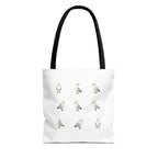 Seagull Pattern Tote Bag, Cute Coastal Beach Tote