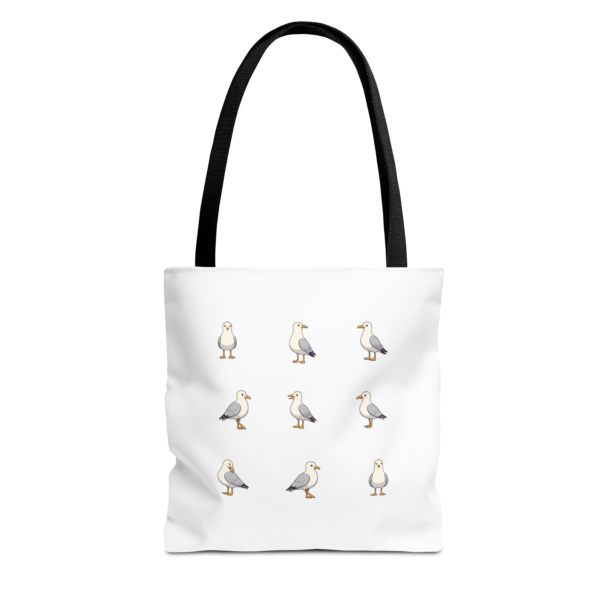 Seagull Pattern Tote Bag, Cute Coastal Beach Tote
