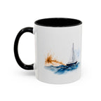 Lighthouse and Sailboat Ceramic Mug
