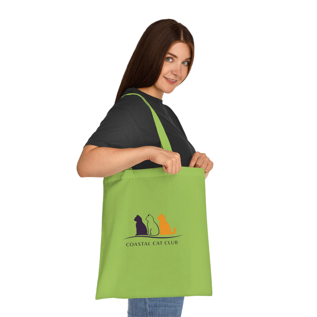Cotton Tote Bag for Cat Lovers "Coastal Cat Club"