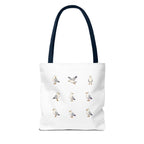 Seagull Pattern Tote Bag, Cute Coastal Beach Tote