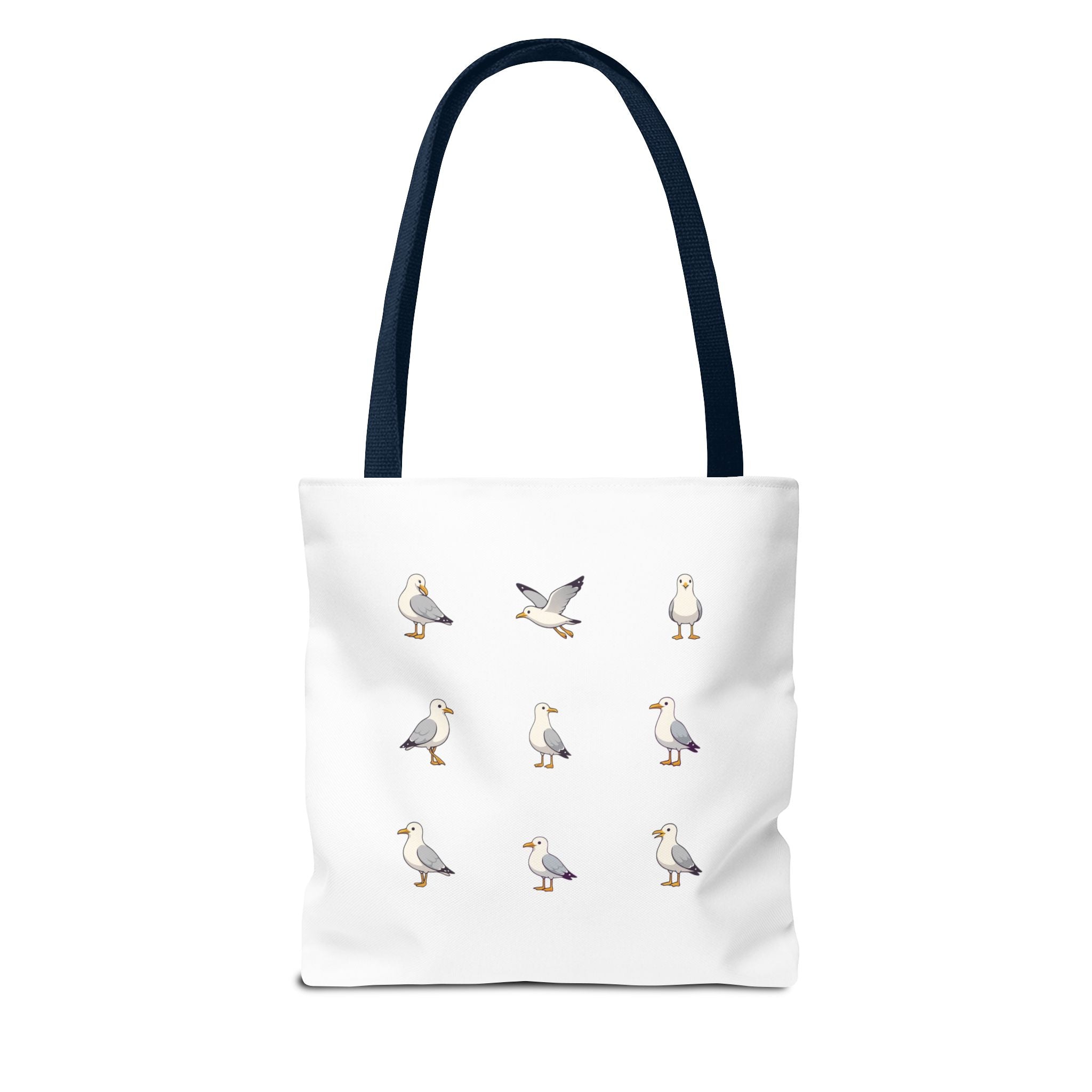 Seagull Pattern Tote Bag, Cute Coastal Beach Tote