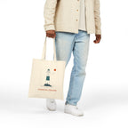 "Coastal Escape" Tote Bag, Lighthouse Canvas Beach Shopper