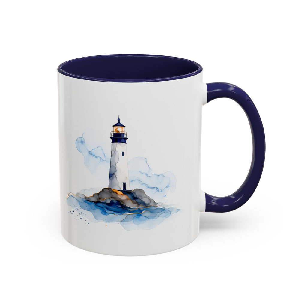 Lighthouse and Sailboat Ceramic Mug