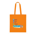 "Beach • Swim • Cat • Repeat" Cotton Tote Bag
