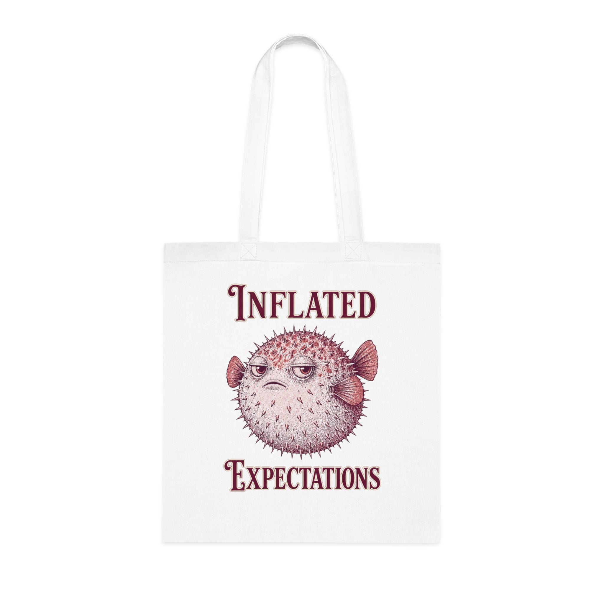 "Inflated Expectations" Pufferfish Tote Bag