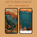 Autumn Coast Phone Wallpaper Set – Coastal Fall Lock & Home Screens