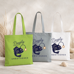 "Deeply Unbothered" Angler Fish Cotton Tote Bag