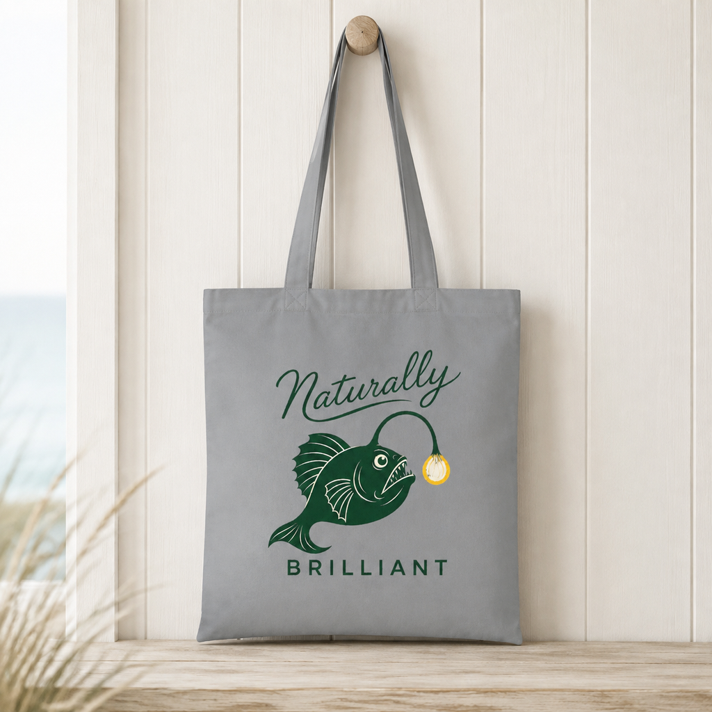 Anglerfish 'Naturally Brilliant'  Cotton Tote Bag