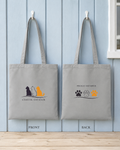 Cotton Tote Bag for Cat Lovers "Coastal Cat Club"