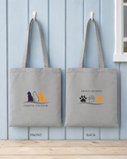 Cotton Tote Bag for Cat Lovers "Coastal Cat Club"
