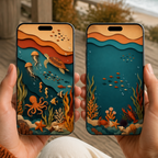 Autumn Coast Phone Wallpaper Set – Coastal Fall Lock & Home Screens