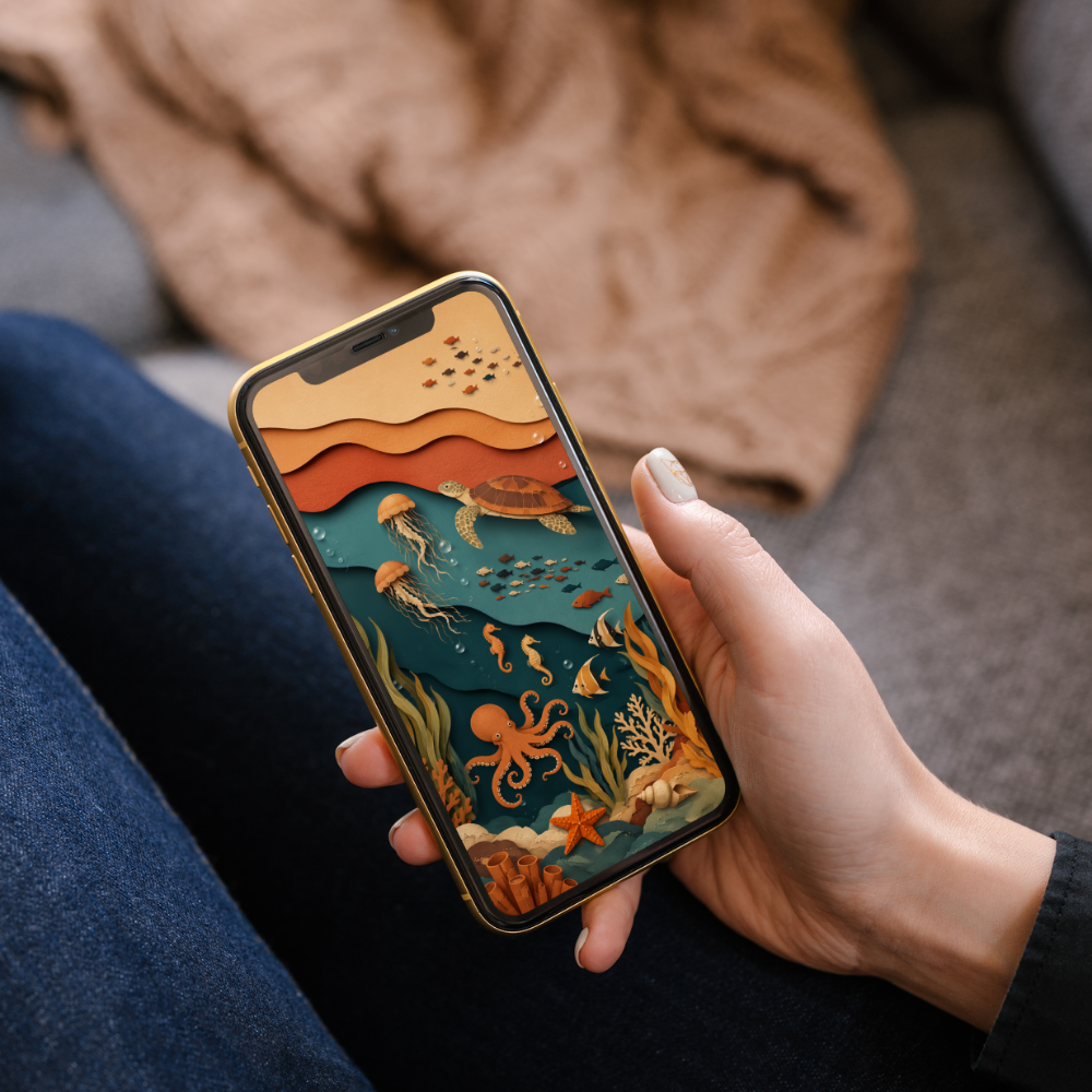 Autumn Coast Phone Wallpaper Set – Coastal Fall Lock & Home Screens